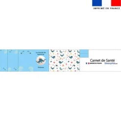 Patron protège carnet de santé personnalisé - Animaux de l'océan