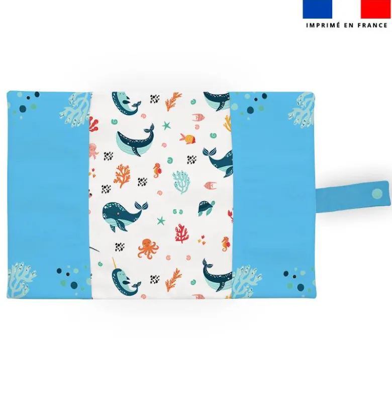 Patron protège carnet de santé personnalisé - Animaux de l'océan