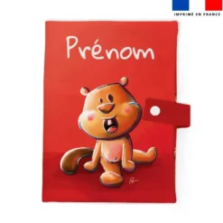 Patron protège carnet de santé personnalisé - Bébé Castor - Création Stillistic
