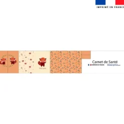 Patron protège carnet de santé personnalisé - Panda roux