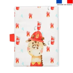 Patron protège carnet de santé personnalisé - Animaux pompiers
