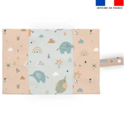 Patron protège carnet de santé personnalisé - Petits éléphanteaux