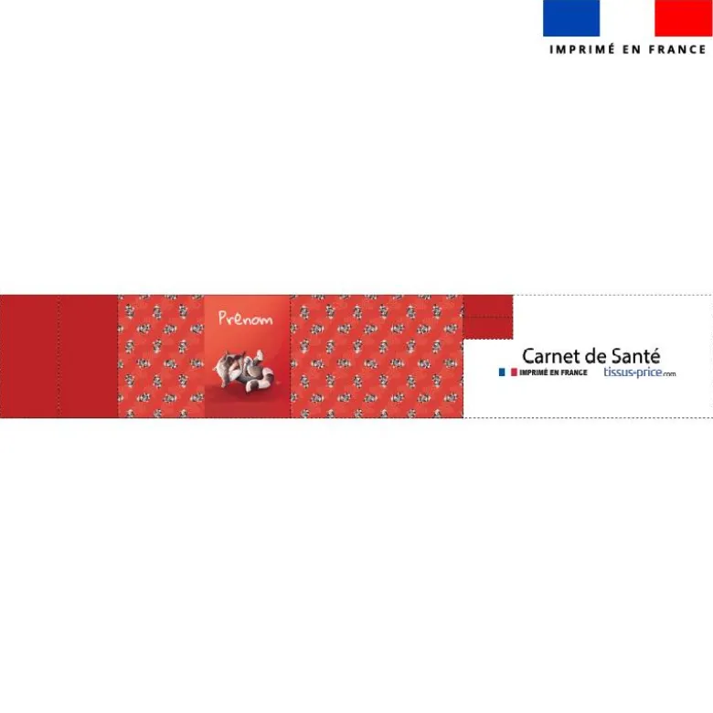 Patron protège carnet de santé personnalisé - Bébé Raton - Création Stillistic