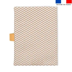 Patron protège carnet de santé personnalisé - Baby ours marron et ocre