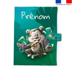 Patron protège carnet de santé personnalisé - Singe gourmand - Création Stillistic