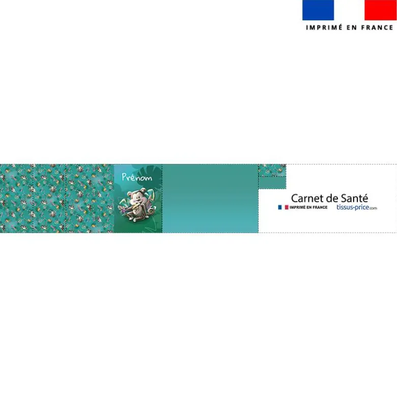 Patron protège carnet de santé personnalisé - Singe gourmand - Création Stillistic