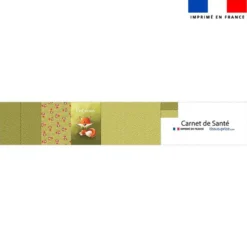 Patron protège carnet de santé personnalisé - Renard noeud papillon - Création Stillistic