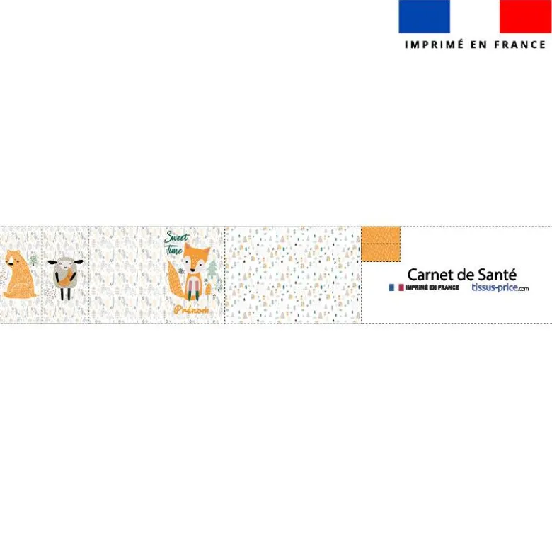 Patron protège carnet de santé personnalisé - Animaux de la forêt
