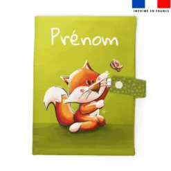 Patron protège carnet de santé personnalisé - Bébé renard - Création Stillistic