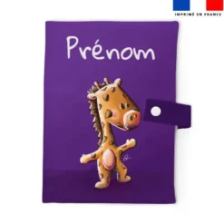 Patron protège carnet de santé personnalisé - Bébé girafe - Création Stillistic