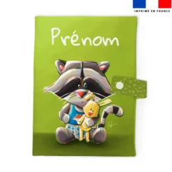 Patron protège carnet de santé personnalisé - Raton laveur - Création Stillistic