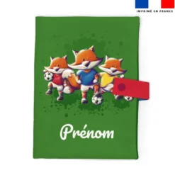 Patron protège carnet de santé personnalisé - Renard foot - Création Stillistic