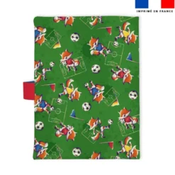 Patron protège carnet de santé personnalisé - Renard foot - Création Stillistic