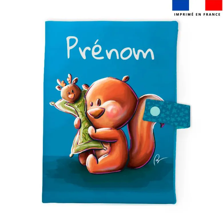 Patron protège carnet de santé personnalisé - Bébé Écureuil - Création Stillistic