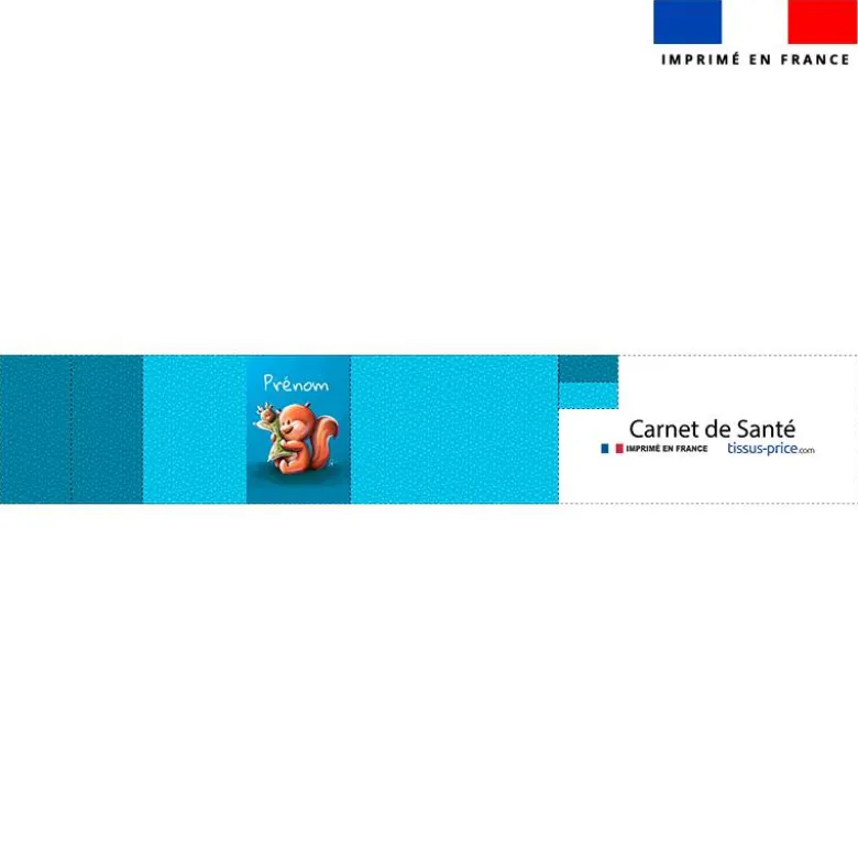 Patron protège carnet de santé personnalisé - Bébé Écureuil - Création Stillistic
