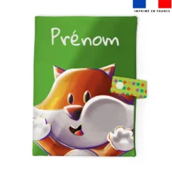 Patron protège carnet de santé personnalisé - Renard Lou-Stick - Création Stillistic