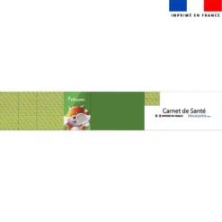 Patron protège carnet de santé personnalisé - Renard Lou-Stick - Création Stillistic