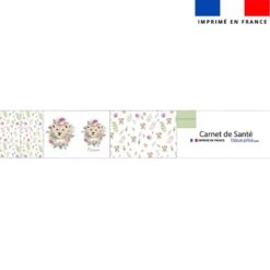 Patron protège carnet de santé personnalisé - Animaux aquarelle