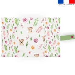 Patron protège carnet de santé personnalisé - Animaux aquarelle