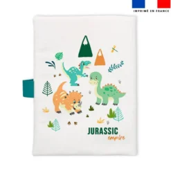 Patron protège carnet de santé personnalisé - Bébé dino