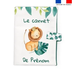 Patron protège carnet de santé personnalisé - Safari animaux aquarelle