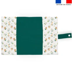 Patron protège carnet de santé personnalisé - Safari animaux aquarelle