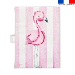 Patron protège carnet de santé personnalisé - Sweet flamant rose