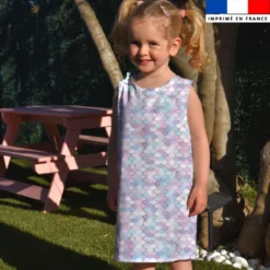 Patron robe enfant motif écaille de sirène
