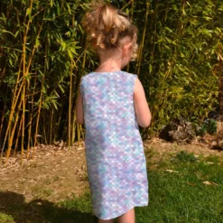Patron robe enfant motif écaille de sirène