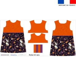 Patron robe enfant motif fantômes noir - Création Stillistic