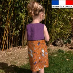 Patron robe enfant motif fantômes orange - Création Stillistic