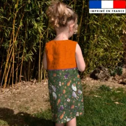 Patron robe enfant motif fantômes vert - Création Stillistic