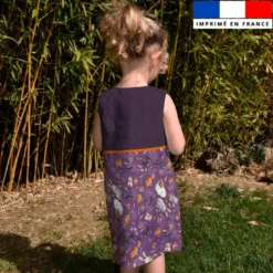 Patron robe enfant motif fantômes violet - Création Stillistic