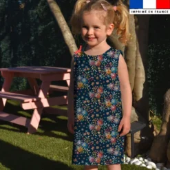 Patron robe enfant motif fleur multicolore