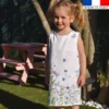 Patron robe enfant motif fleur des champs bleue