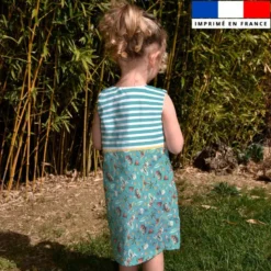 Patron robe enfant motif hippo surf - Création Stillistic