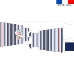 Patron robe enfant motif marinière hello