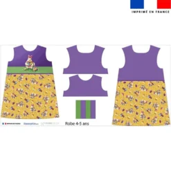 Patron robe enfant motif poule et oeufs de Pâques jaune - Création Stillistic