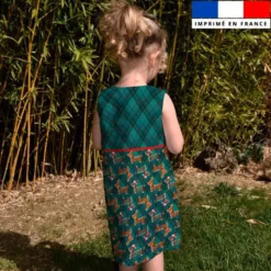 Patron robe enfant motif Teckels de Noël - Création Stillistic