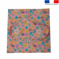 Patron sac à tarte corail motif fleurs légères multicolores - Création Cat&Colours