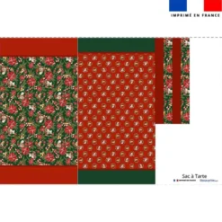 Patron sac à tarte motif animaux couronne de noel rouge - Création Stillistic