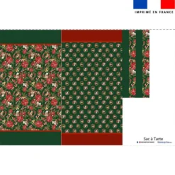Patron sac à tarte motif animaux couronne de noel vert - Création Stillistic