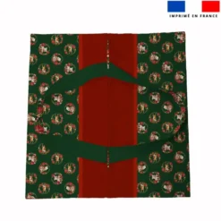 Patron sac à tarte motif animaux couronne de noel vert - Création Stillistic