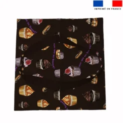 Patron sac à tarte motif gourmandises chocolat - Création Cat&Colours