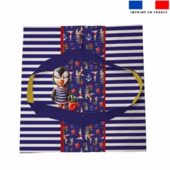 Patron sac à tarte motif macareux - Création Stillistic