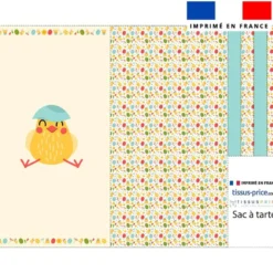 Patron sac à tarte motif petit poussin de Pâques