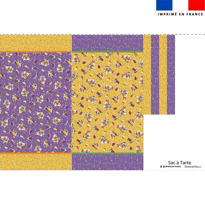 Patron sac à tarte motif poule et oeufs de Pâques - Création Stillistic