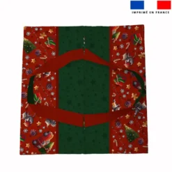 Patron sac à tarte motif souris de noel rouge et vert - Création Stillistic