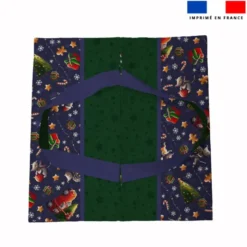 Patron sac à tarte motif souris de noel vert et bleu - Création Stillistic
