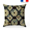 Petit chien géométrie gris - Fond beige - Création Lili Bambou Design